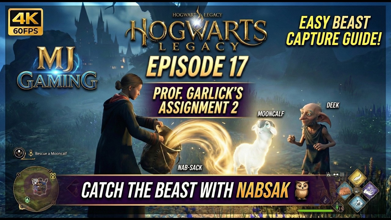 The EASIEST Way to Catch Beasts in Hogwarts Legacy! (Nab-Sack Gameplay)
