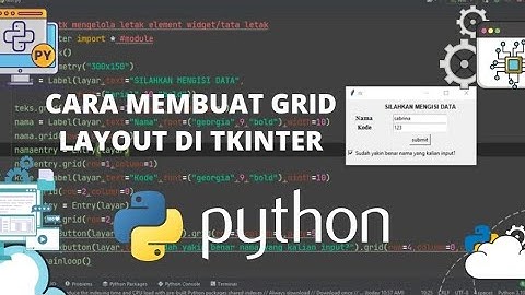 TKINTER TUTORIAL - GRID LAYOUT GUI TKINTER PYTHON #tkinter #python #pythonprogramming