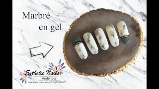 UN JOLI MARBRÉ EN GEL  / TECHNIQUE FACILE