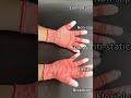 Mixed colors red polyester gloves with white PU coated on finger tops