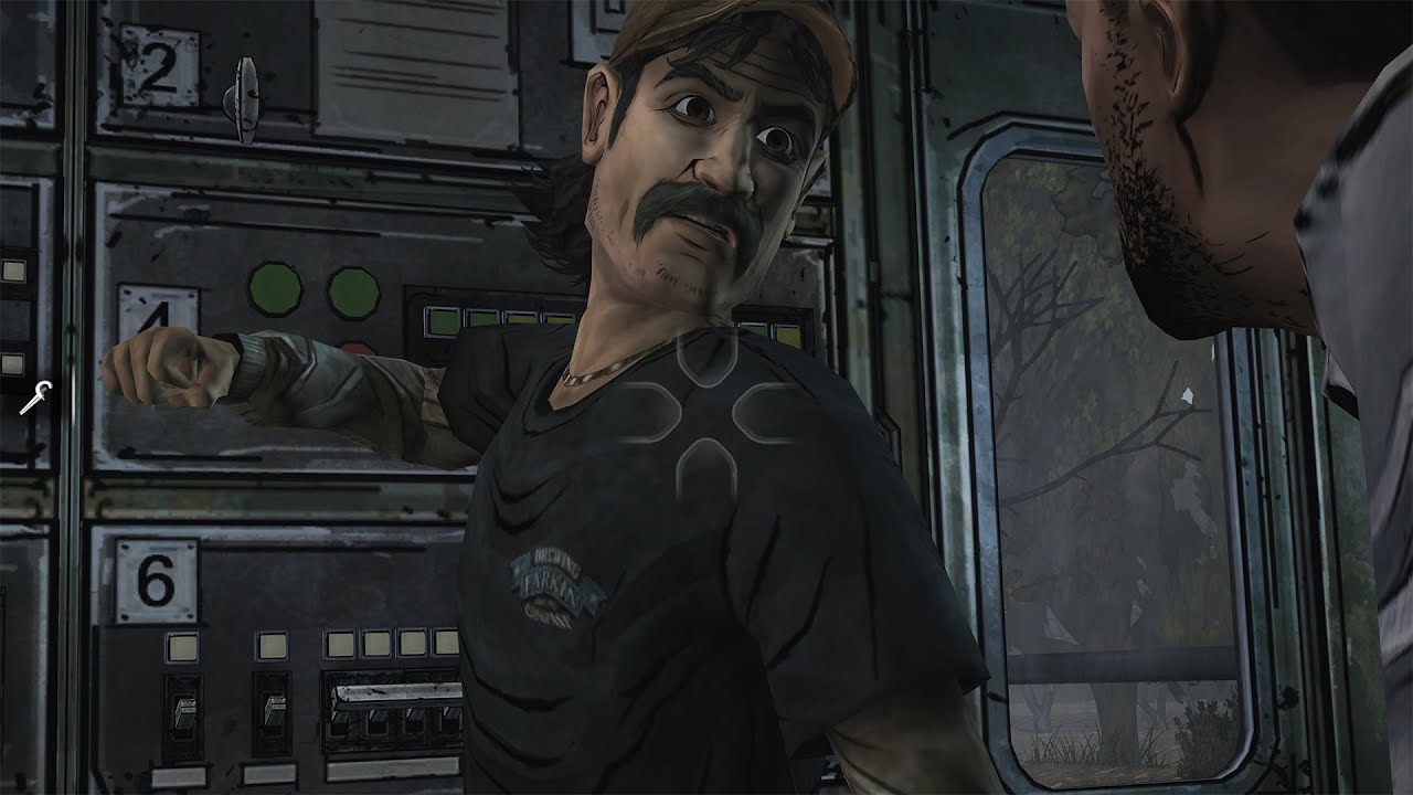 Kenny beats up Lee on the train