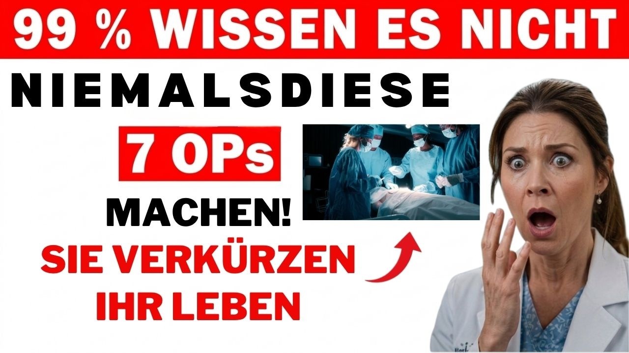 7 Operationen wirken SICHER, aber ich würde sie meiner Familie nach 60 NIEMALS erlauben