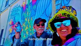 RIP CRONK, THE FAMOUS MURALIST, REPAINTS STARRY NIGHT MURAL VENICE BEACH CALIFORNIA MAY 2023