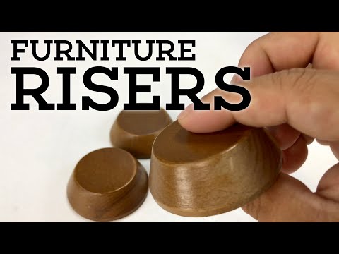 .8" Solid Wood Furniture Risers