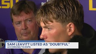 LSU Sam Leavitt listed as 'doubtful' ahead of Ole Miss matchup