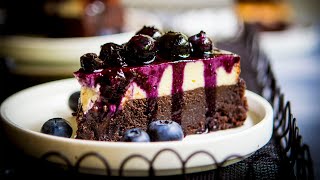 Blueberry Brownie Cheesecake Recipe - Hot Chocolate Hits