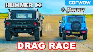 Hummer H1 vs Suzuki Jimny - DRAG RACE *A.S. 🇺🇸 vs Jepang 🇯🇵 *