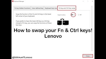 How to switch the Ctrl & Fn Keys on a Lenovo!