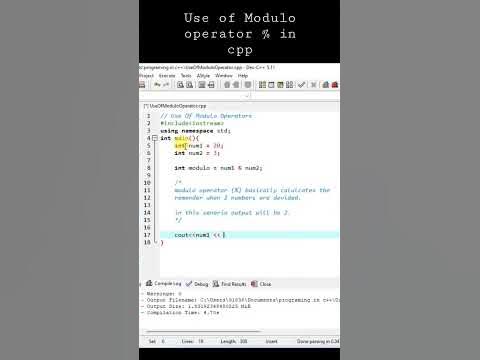 Modulo operator % in C/C++ | Use of modulo operator | #shorts #new ...