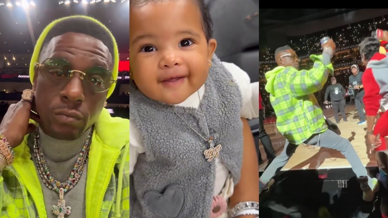 Boosie Took His Daughter Court Side To Hawks Game For The First Time.