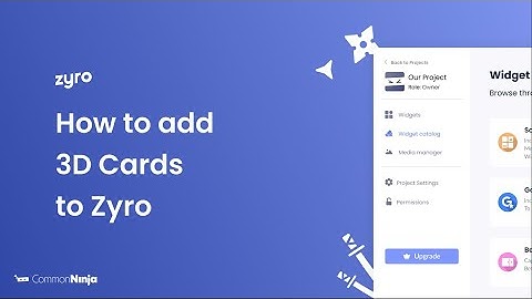 How to add 3D Cards to Zyro