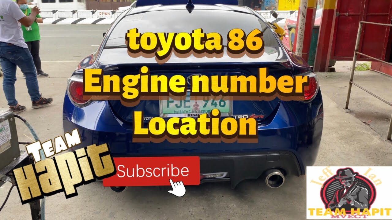 Toyota 86 | engine number location | - YouTube