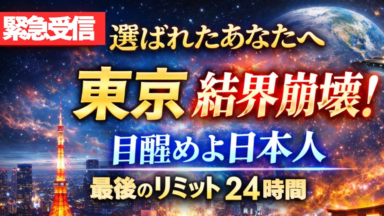 【最終通達】※24時間以内に見てください。江戸城の結界が解かれ、選ばれし日本人の「領域」が展開されます。