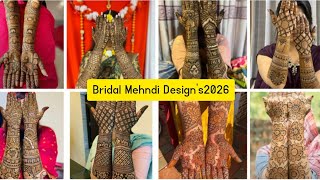 Top100+Bridal Mehndi Design's 2026🎀💗#trendingvideo#viralvideo#newthumbmehndi#growmyaccount#trending