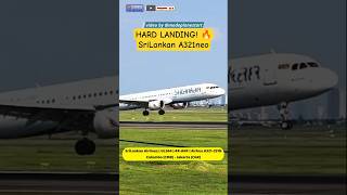 HARD LANDING in STRONG CROSSWIND! SriLankan Airlines UL364 Airbus A321neo (4R-ANF) Runway Deviation