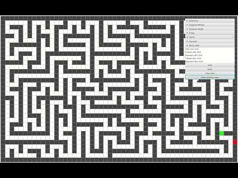 Pathfinding algorithms animation app in JavaFX