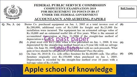 Css past paper accountancy and auditing 2019 Q 3 burno co