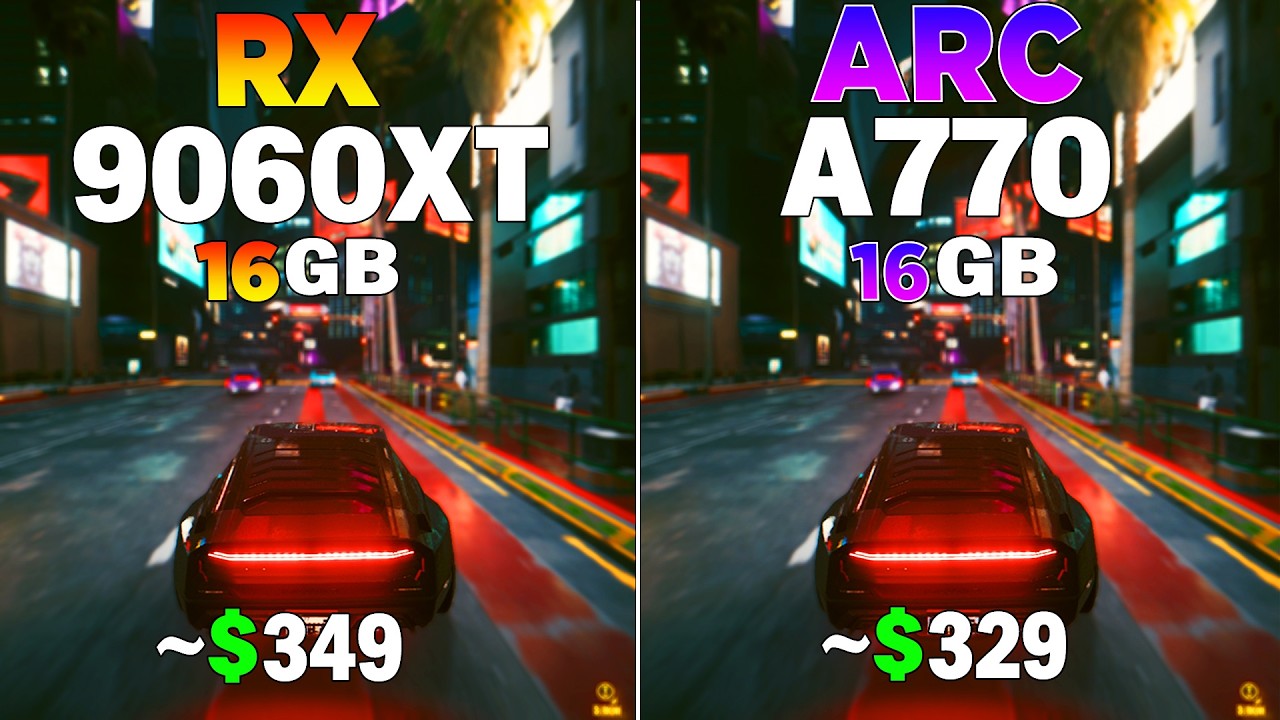 RX 9060 XT vs ARC A770 - Test in 8 Games - YouTube