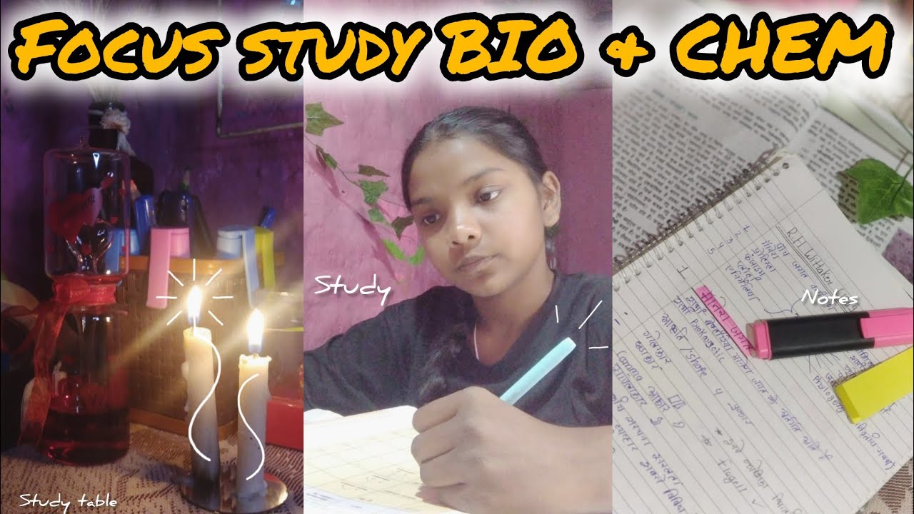 Focus Study | Biology + Chemistry | NEET Preparation 📚✨