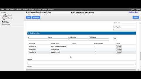 How to create purchase order against sales order in EVA ERP