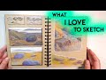 Gouache  drawing landscape sketchbook tour  mostly plein air