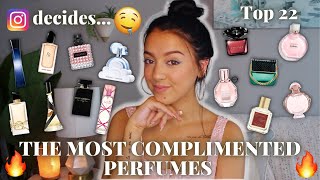 THE TOP 22 MOST COMPLIMENTED PERFUMES ACCORDING TO YOU! INSTAGRAM CHOOSES!