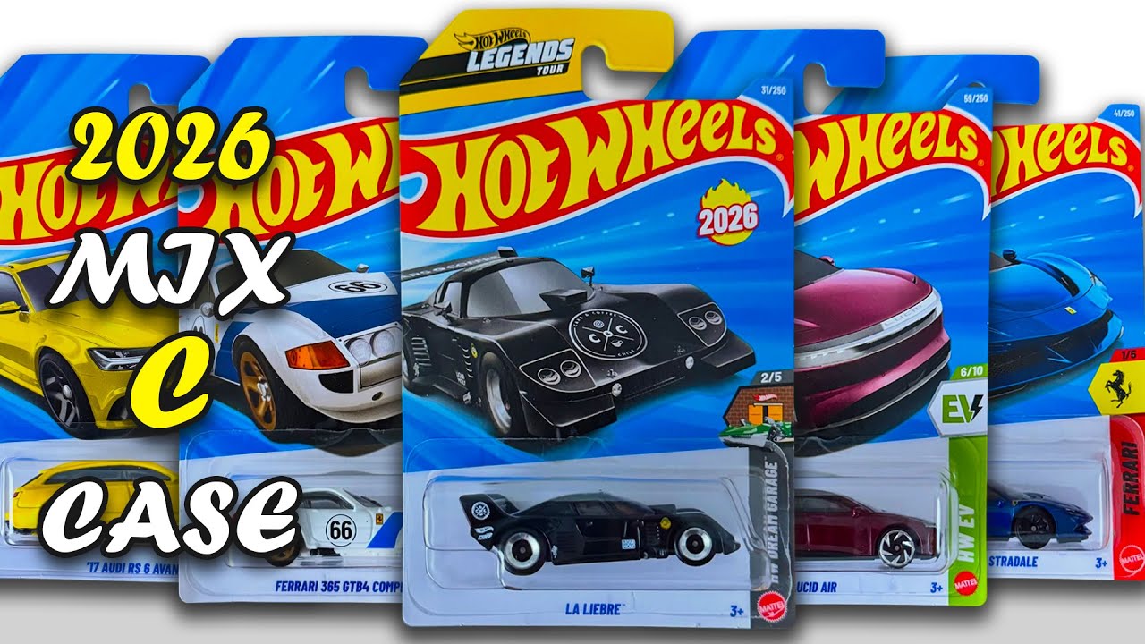 Витрина — линейки Hot Wheels 2026 Mix C Case, Ferrari SF90, Lotus Cortina, эксклюзив RLC и многое...
