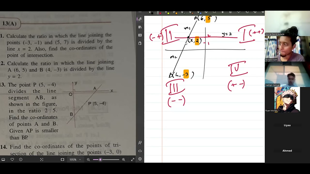 Section & Midpoint Formula revision, 10th ICSE - YouTube