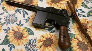 C96 Mauser broom handle. And Bolo