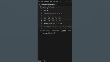 Python Variable Swap | #coding #python #programming #code #python3 #codingtutorial #interview