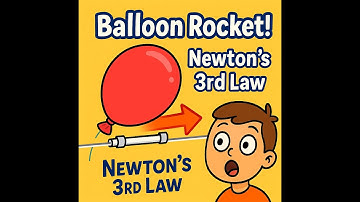 Balloon Rocket on a String! 🎈 Newton’s Third Law & Thrust for Kids | #funwithphysics