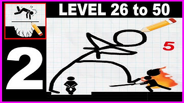 Draw 2 Save Stickman Puzzle level 26 to 50 - Gameplay Walkthrough Part 2 all levels Solution Android