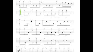 In the Meantime + Helmet + Drums only + Drum tab