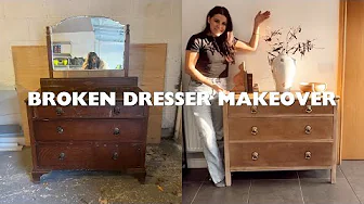 Antique Broken Dresser Makeover!
