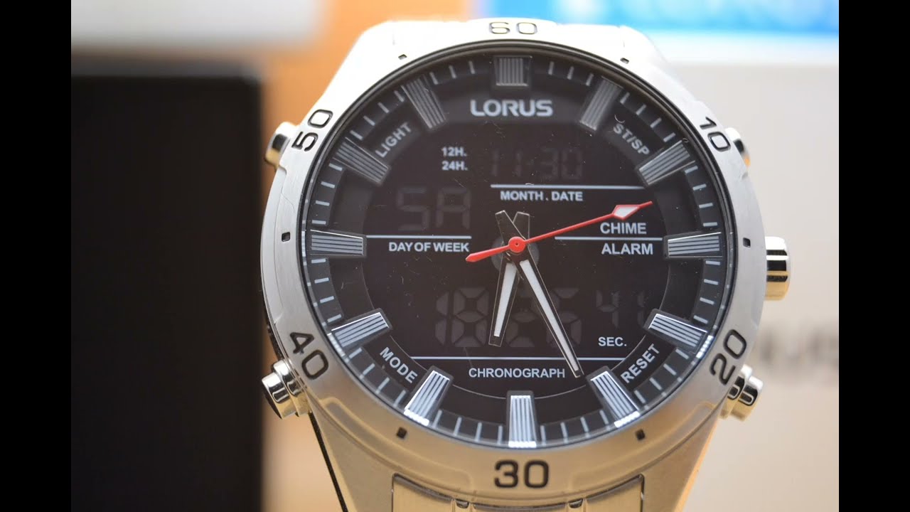 Lorus Z021-X016 Dual Time Sports Digital and Analog. Detail photos
