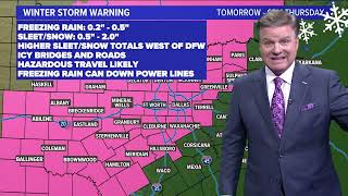 Extended forecast: Winter storm warning has been issued for North Texas. Here's the timeline