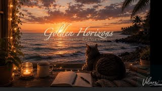 Golden Horizons 🌅 Relaxing Ocean Sunset Lofi | Peaceful Piano & Coastal Ambience