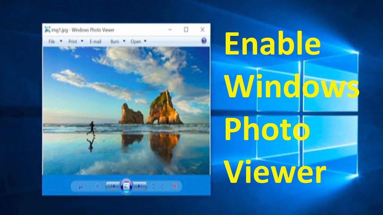 Enable Windows Photo Viewer in Windows 10!! - Howtosolveit - YouTube