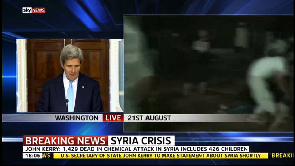John Kerry Syria Intelligence Report of Chemical Weapons Attacks- 30 Aug 2013