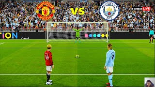 Manchester City Vs Manchester United - Penalty Shootout 2024 - Haaland Vs Man Utd Efootball Pes
