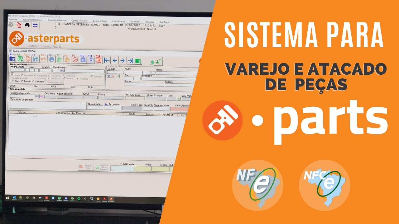 AsterParts - Sistema específico para varejo e atacado de peças [ NF-e NFC-e ]