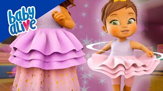 Baby Alive em Português Brasil 👗 Ellie Escolhe Um Novo Vestido De Princesa 👑 Vídeos Infantis 💕