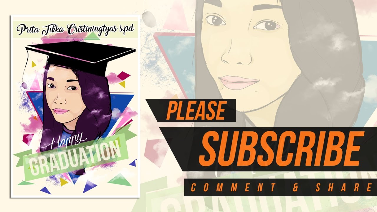 SPEEDART Pembuatan Karikatur Tika Graduation I Kado Unik I Jasa