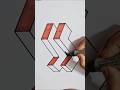 Watch this video to learn how to draw a nice and easy 3D shape step by step