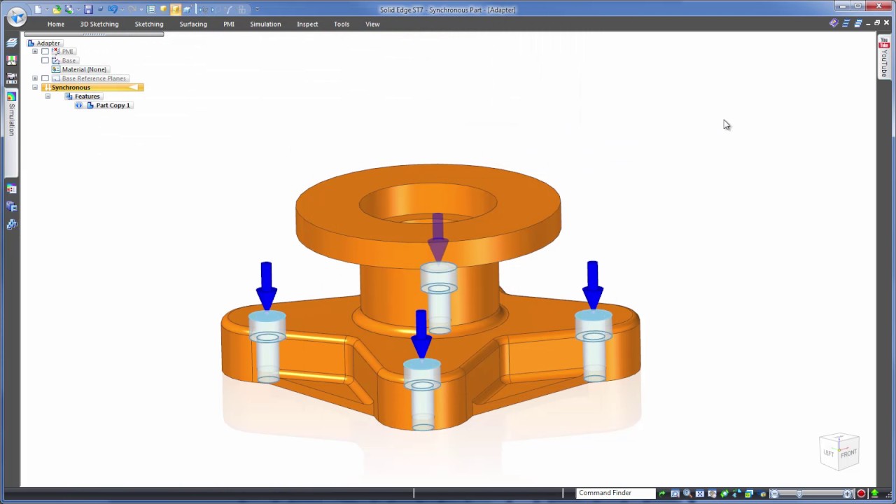SOLID EDGE - Editing Imported 3D Data Vignette Web Video V2 - YouTube
