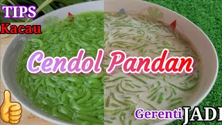 Resepi Cendol Pandan | Tips Kacau Cendol Gerenti Jadi | วิธีทำลอดช่องมาเลเซีย