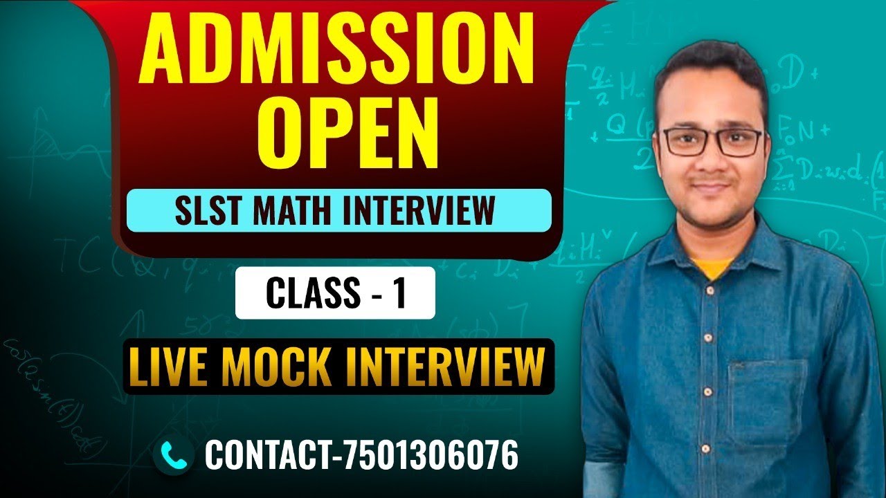 1/WBSLST Mathematics Live Mock Interview/Math Series Academy/Arif Sir ...