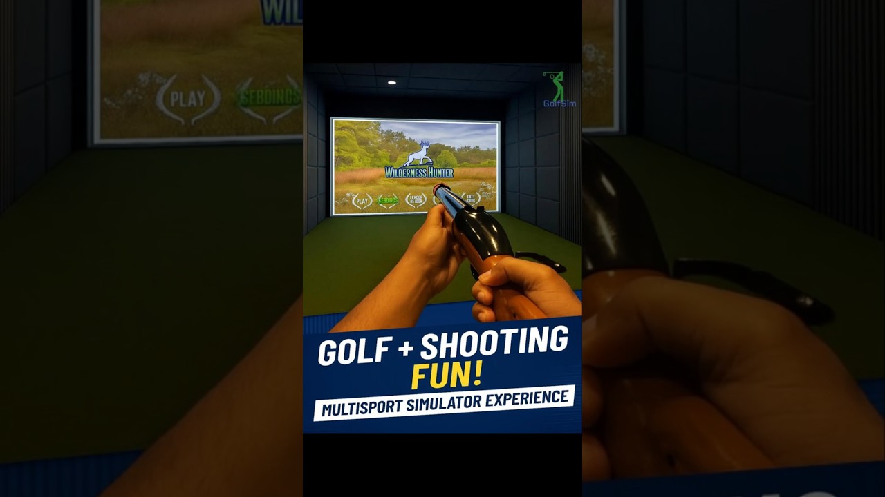 Golf + Shooting Fun! Multisport Simulator Experience by GolSim!