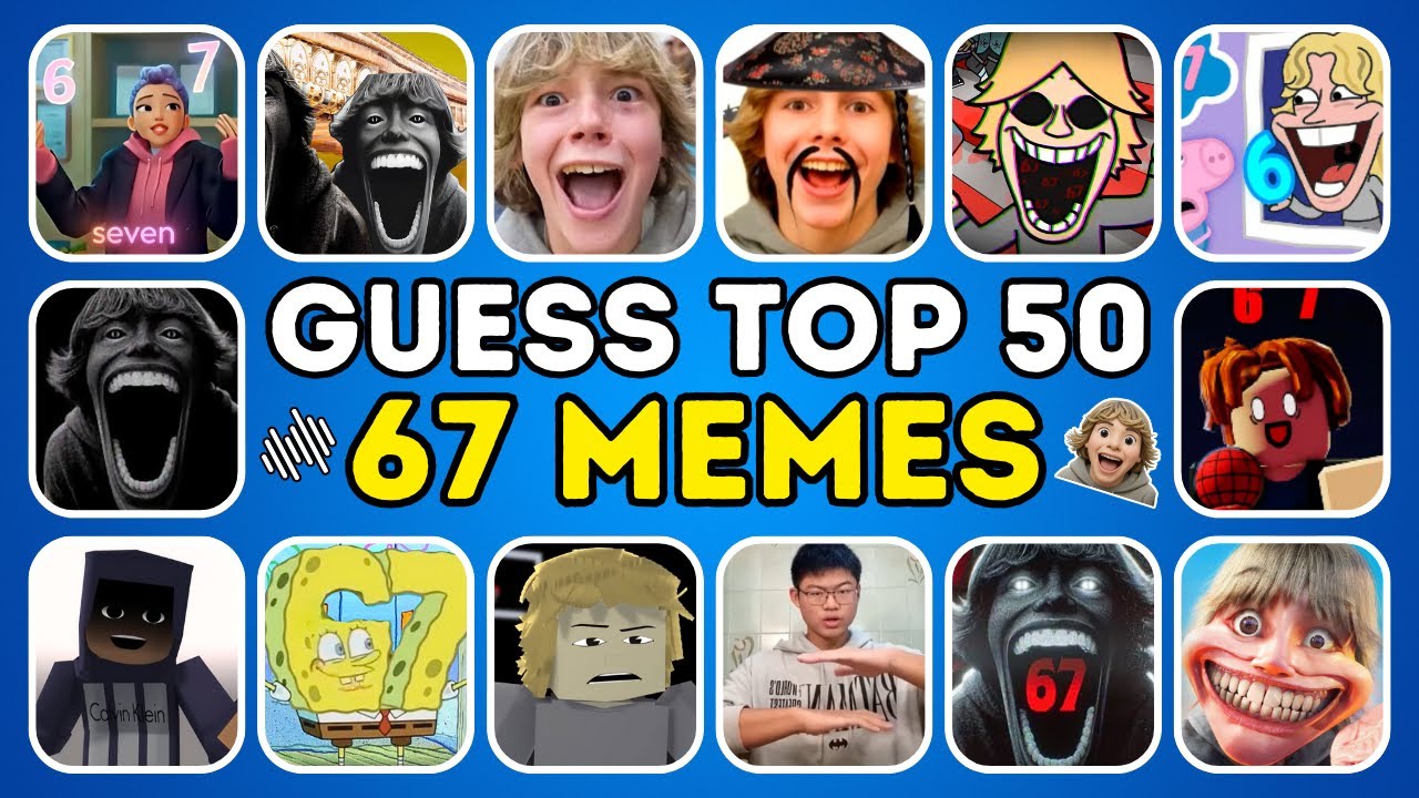 Угадайте ТОП-50 из 67 оригинальных и отредактированных мемов | 2721, 61, 41, 67, 421, 67 (ремейк)...