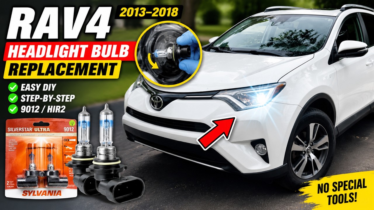 2013–2018 Toyota RAV4 Headlight Bulb Replacement | Easy DIY (9012 / HIR2)
